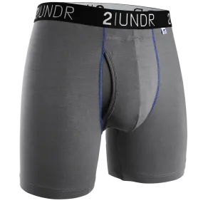 2UNDR Swing Shift Boxer Brief In Grey/Blue