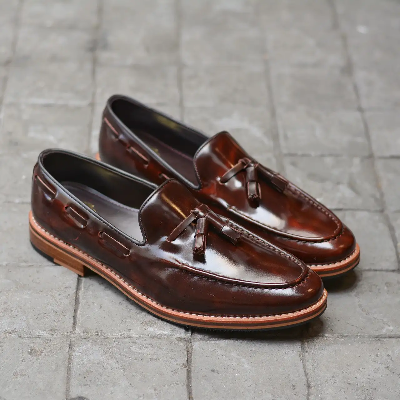 503 Tassel Loafer Burgundy - Wooden Soles