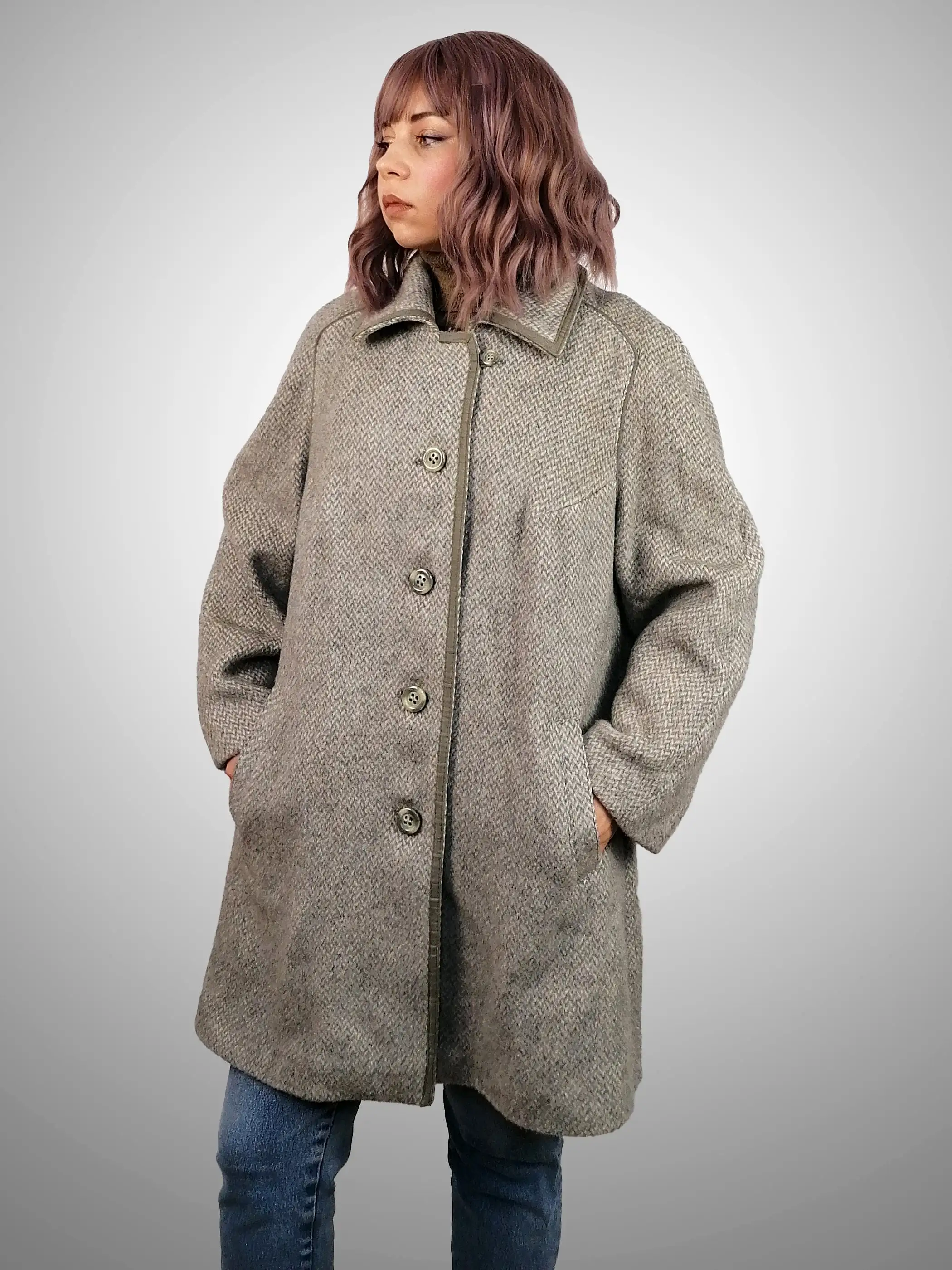 80's West Germany Pure New Wool Coat - size M-L