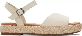 Abby Espadrille Sandal - Natural Slubby Woven/Leather