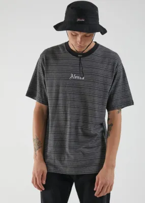 Afends Men's Exit Hemp Retro Fit Tee Gunmetal M204100