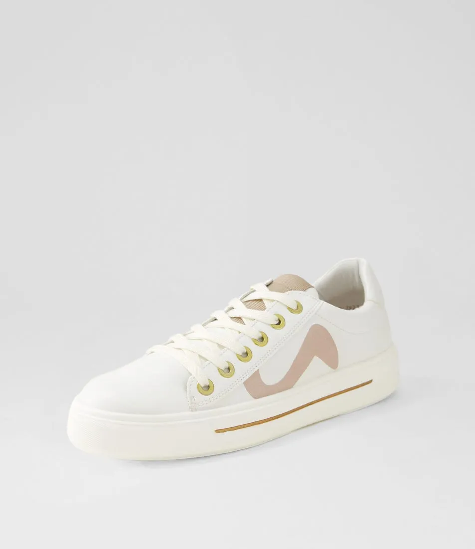 ARA Courtyard 402 Weiss Sand Leather Sneakers
