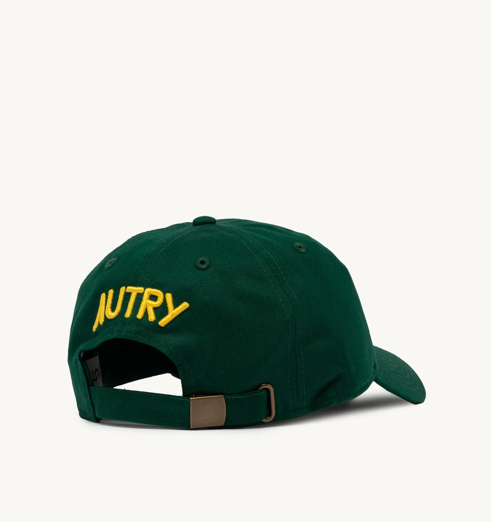 AUTRY APPAREL WOMAN  BASEBALL CAP IN EMBROIDERED GREEN COTTON