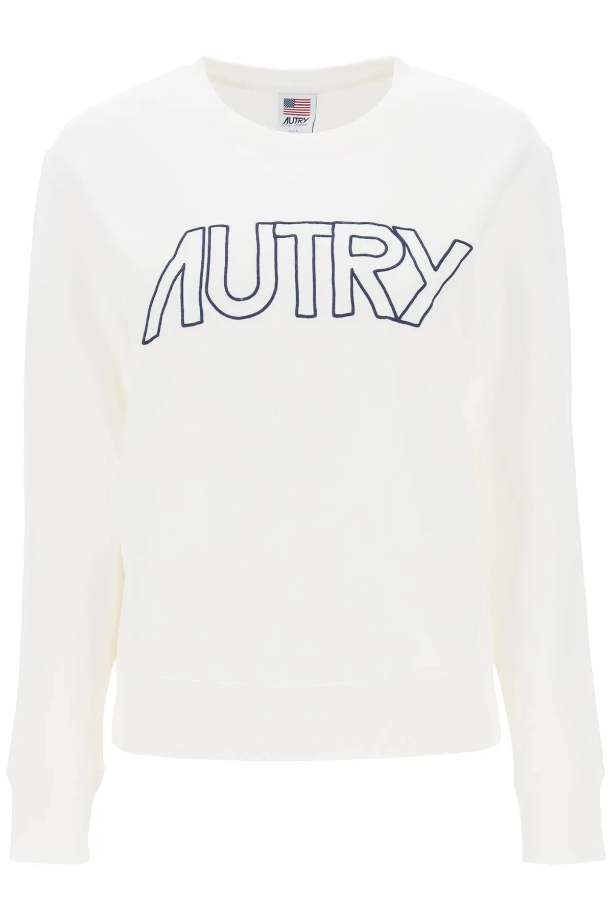 Autry embroidered logo sweatshirt SWIW408W WHITE