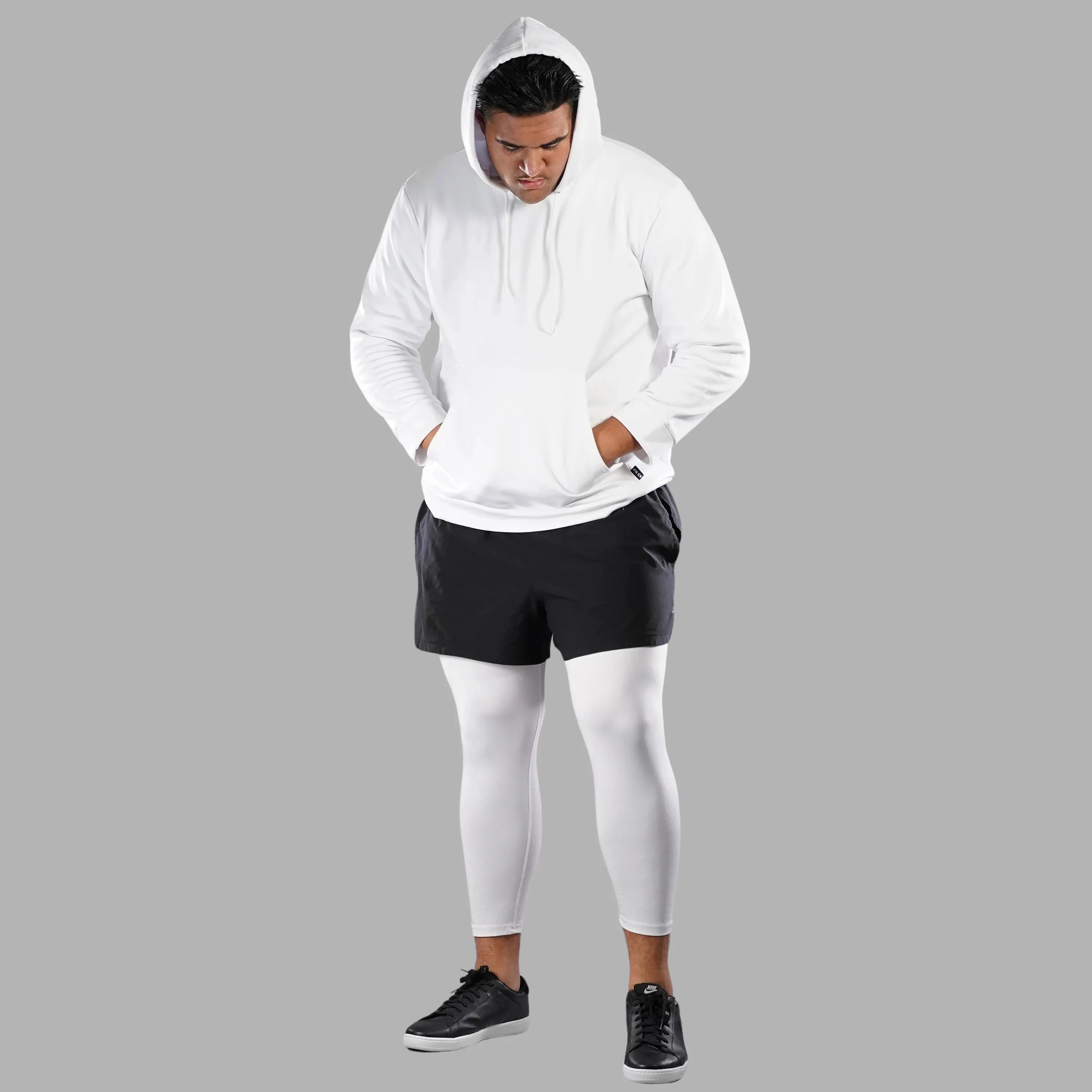 Basic White Tights for Men - Big