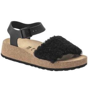 Birkenstock Glenda Platform Sandal Teddy Black (Women's)