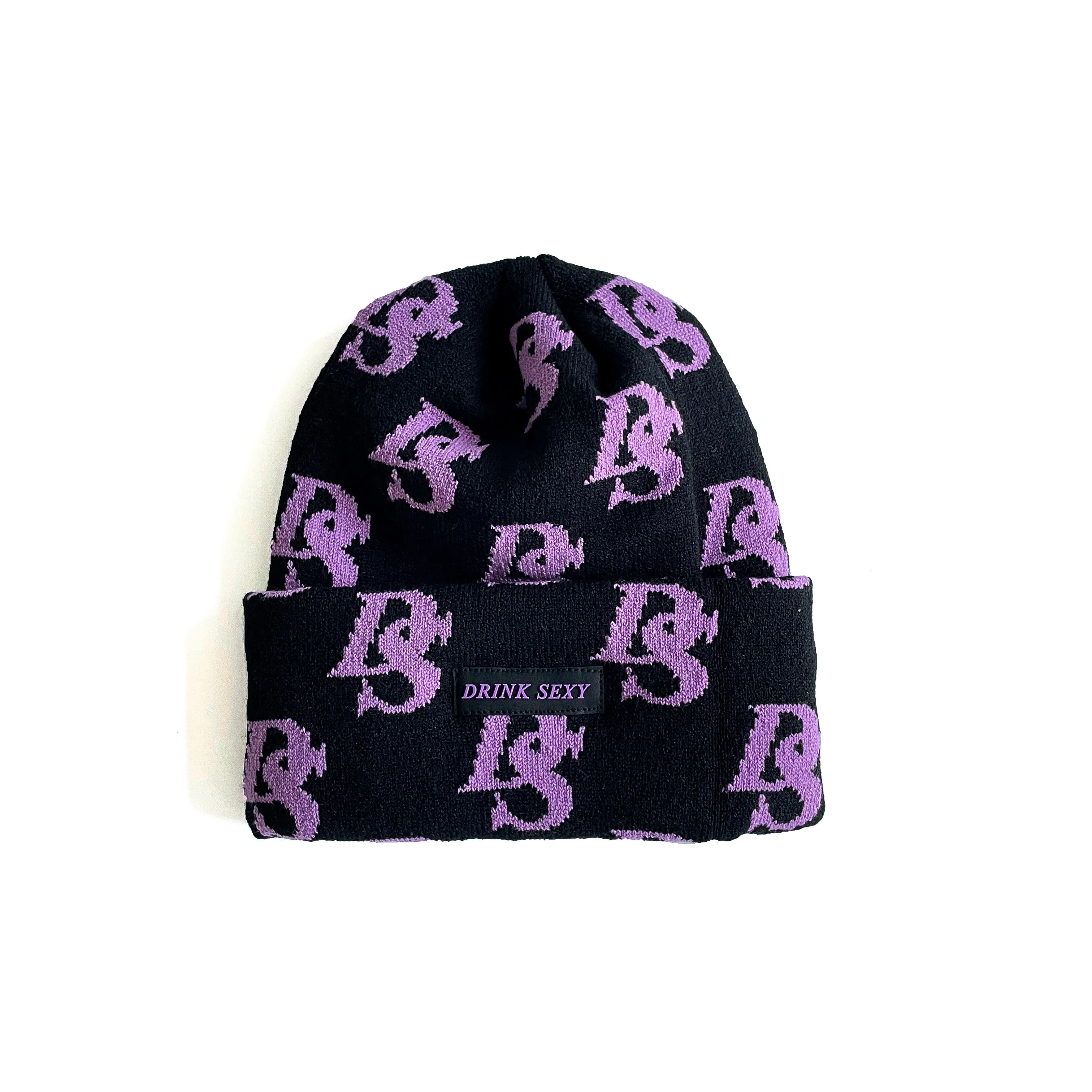 Black & Purple Beanie