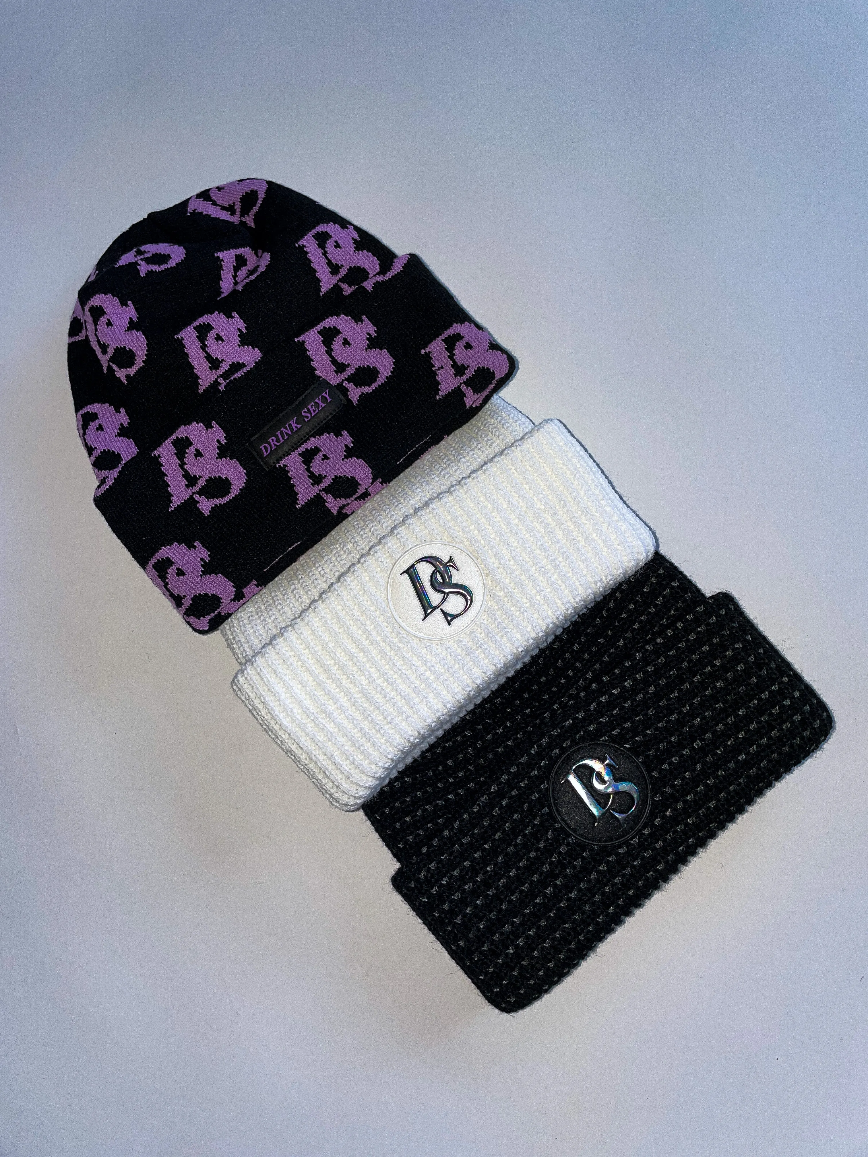 Black & Purple Beanie