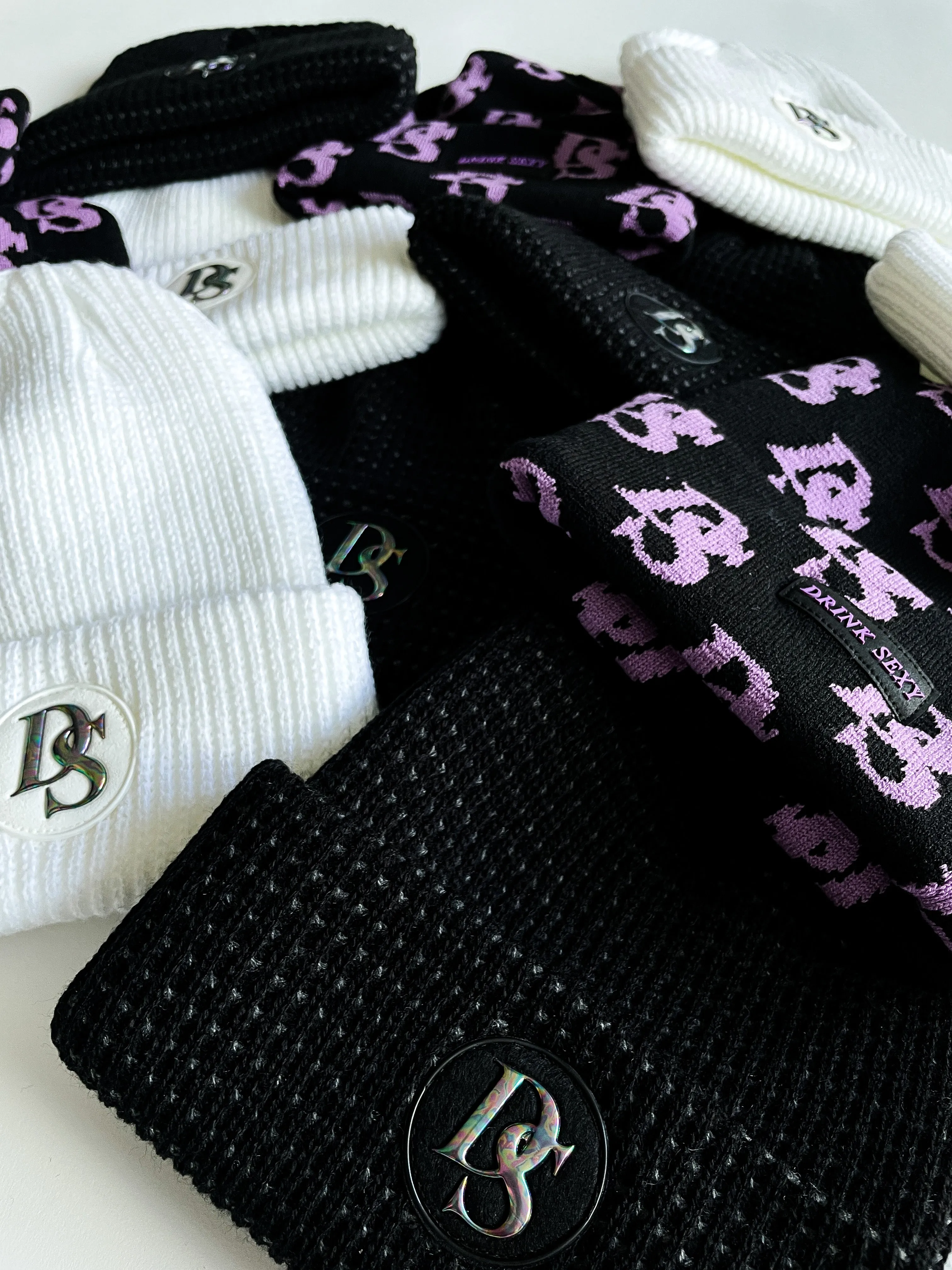 Black & Purple Beanie