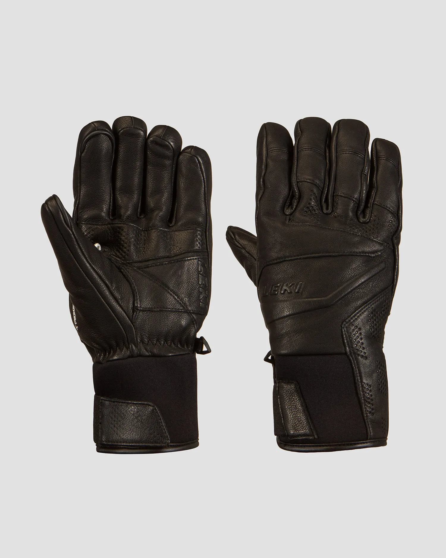 Black ski gloves Leki Force 3D 651801301-czarny