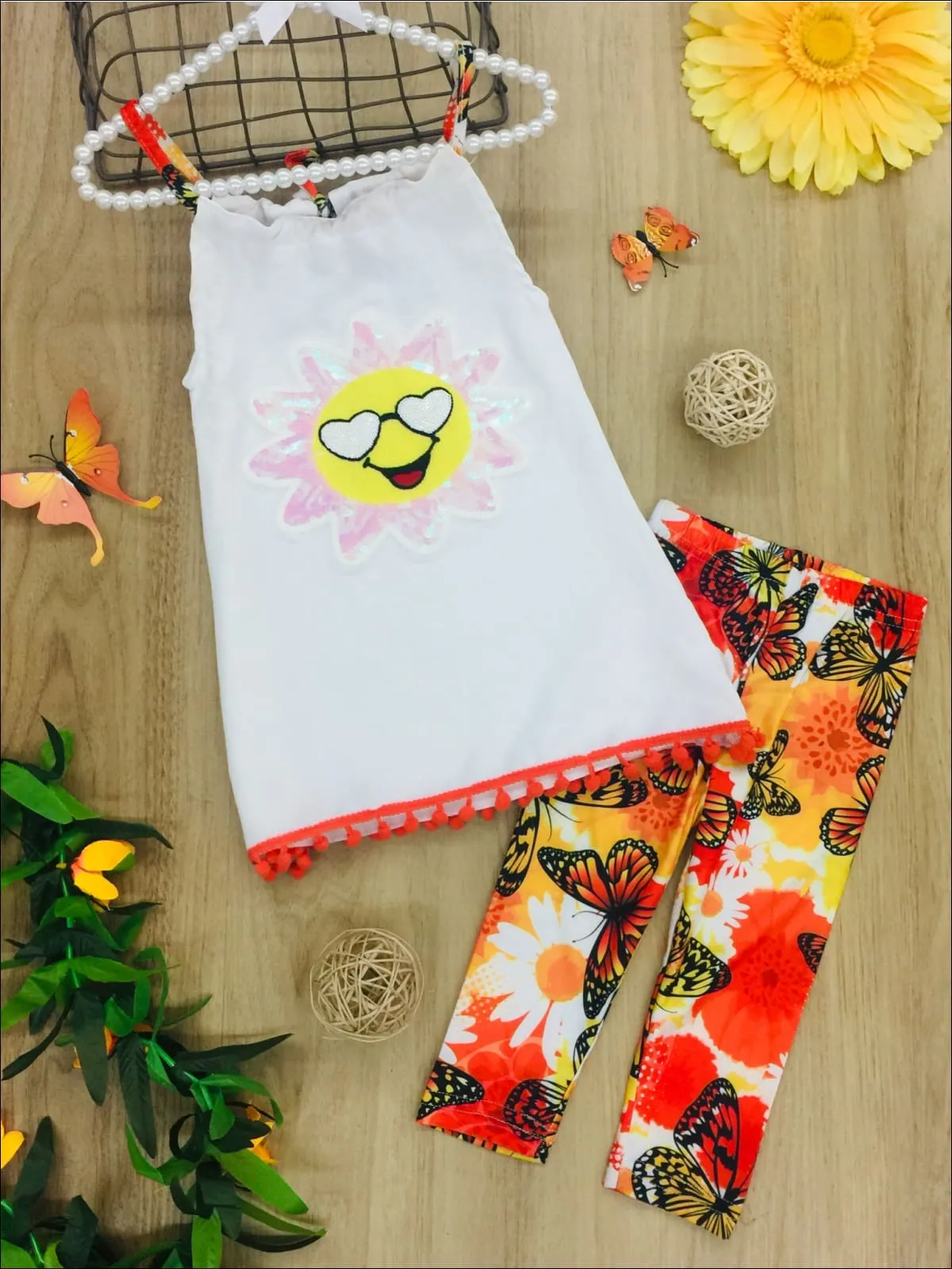 Boho Bouquet Capris Legging Set