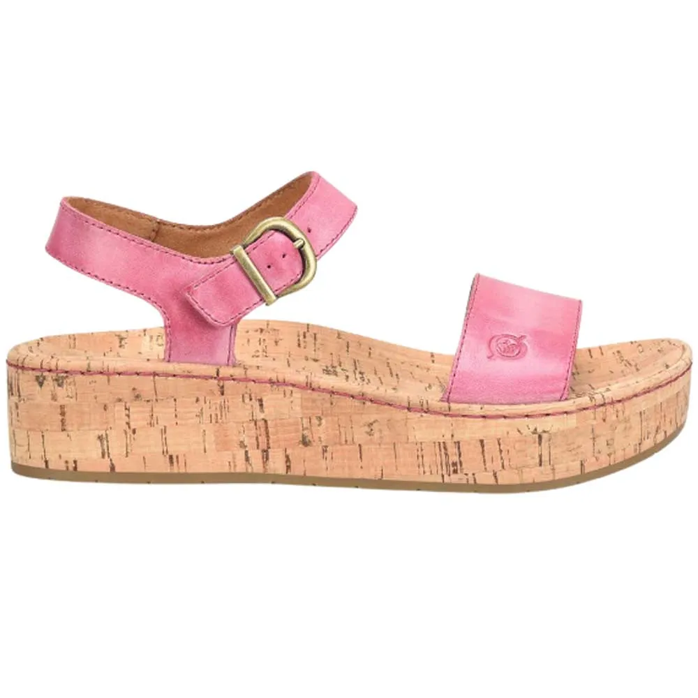 Born Sari Platform Sandal Pink Full Grain (Women's)