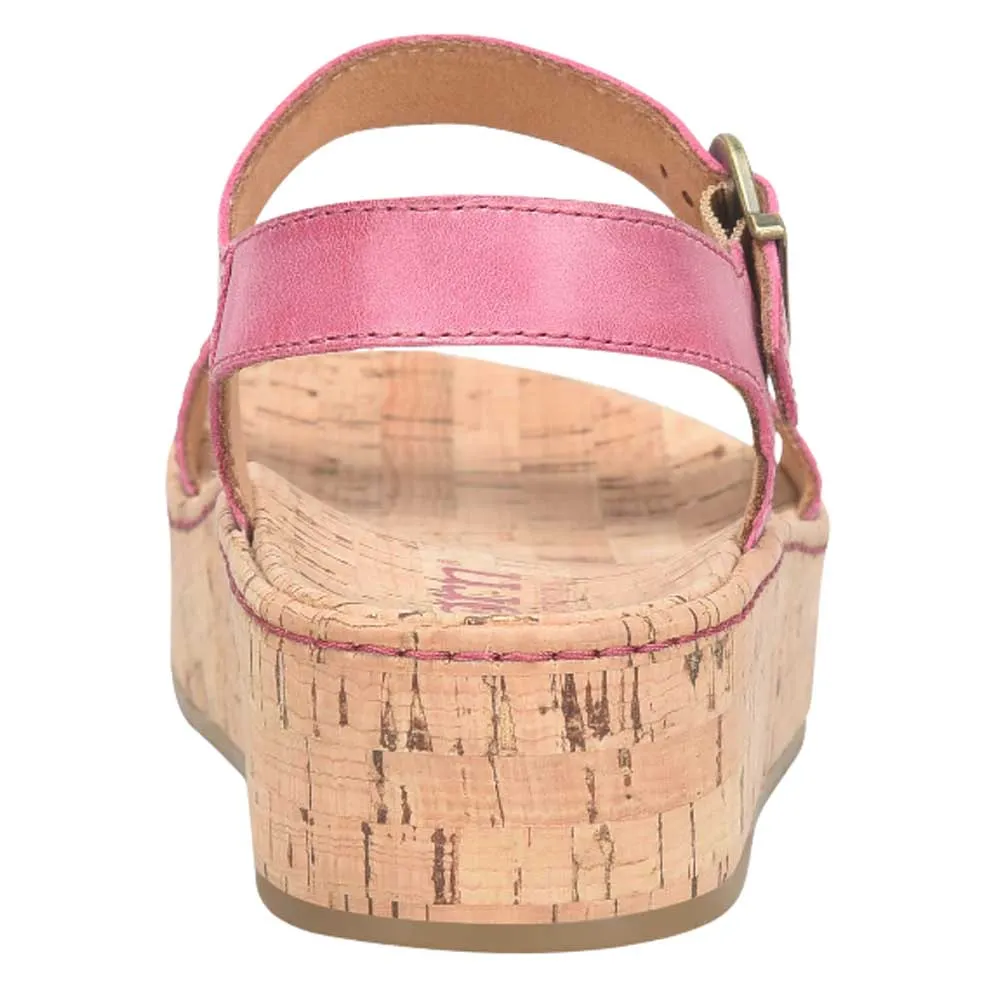 Born Sari Platform Sandal Pink Full Grain (Women's)