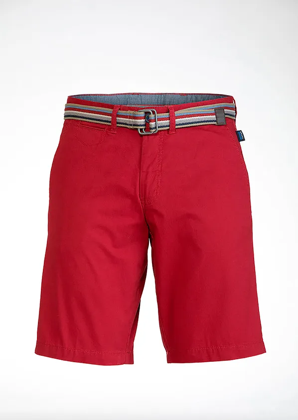 BRUHL Fano Cotton Stretch Chino Shorts/Red - New SS24