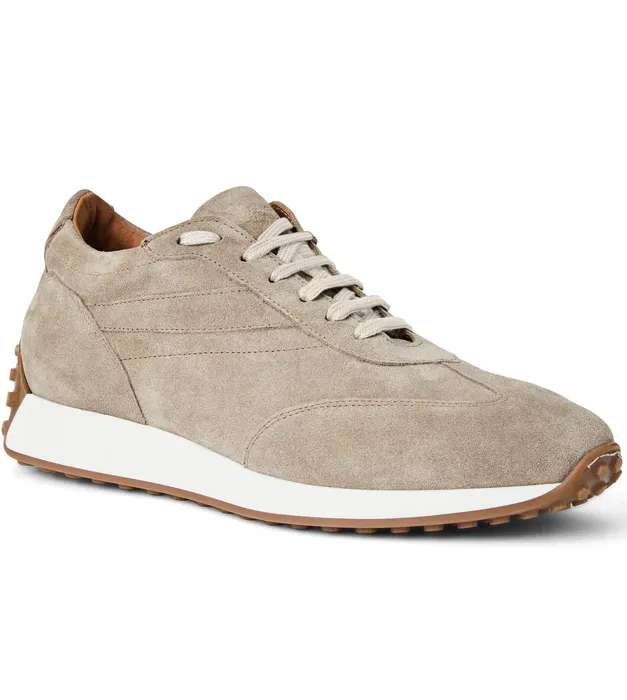 Bruno Magli Duccio Mid Suede Jogger Sneaker Taupe