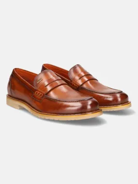 bugatti Cognac Premium Leather Loafers