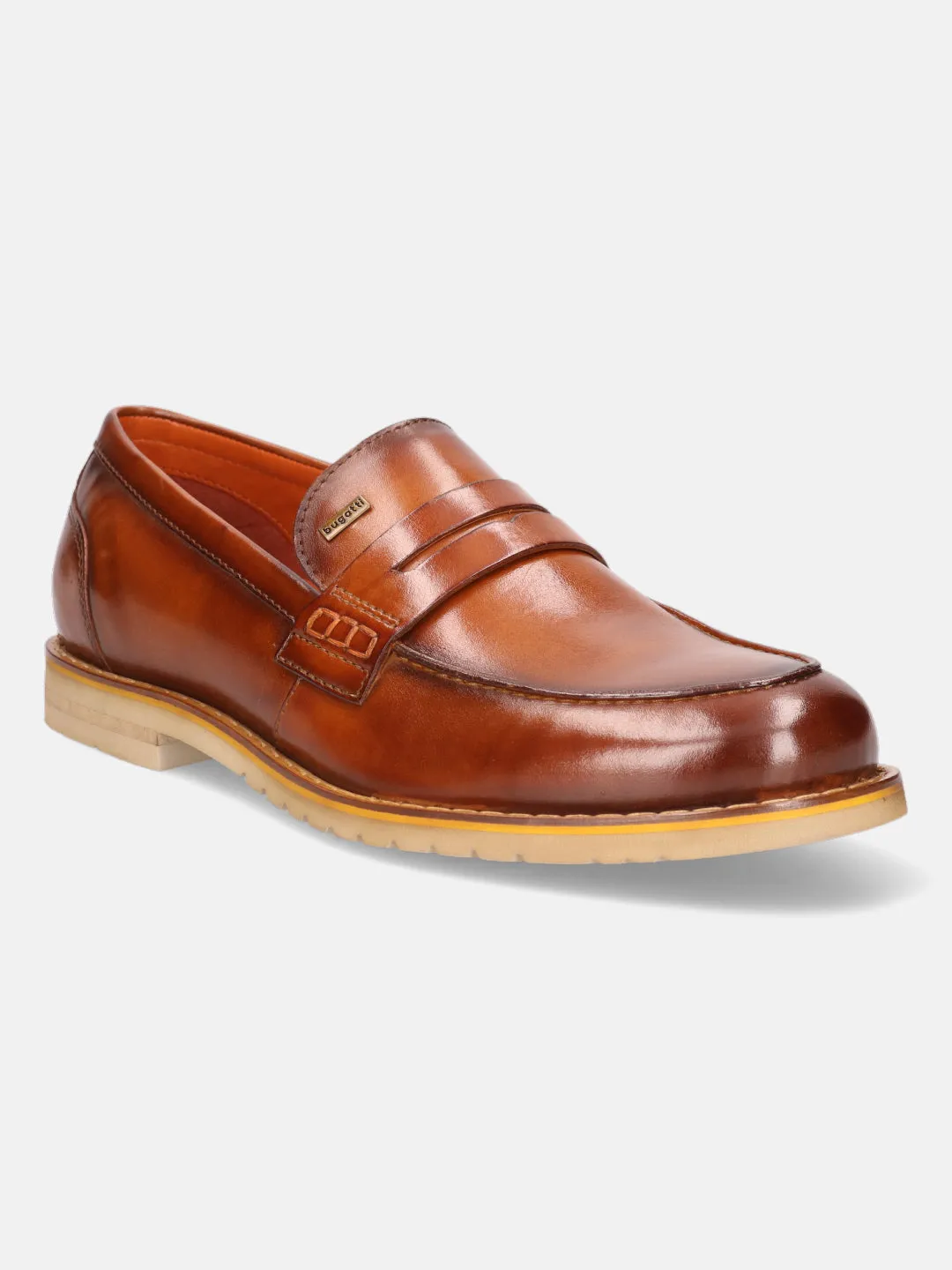 bugatti Cognac Premium Leather Loafers