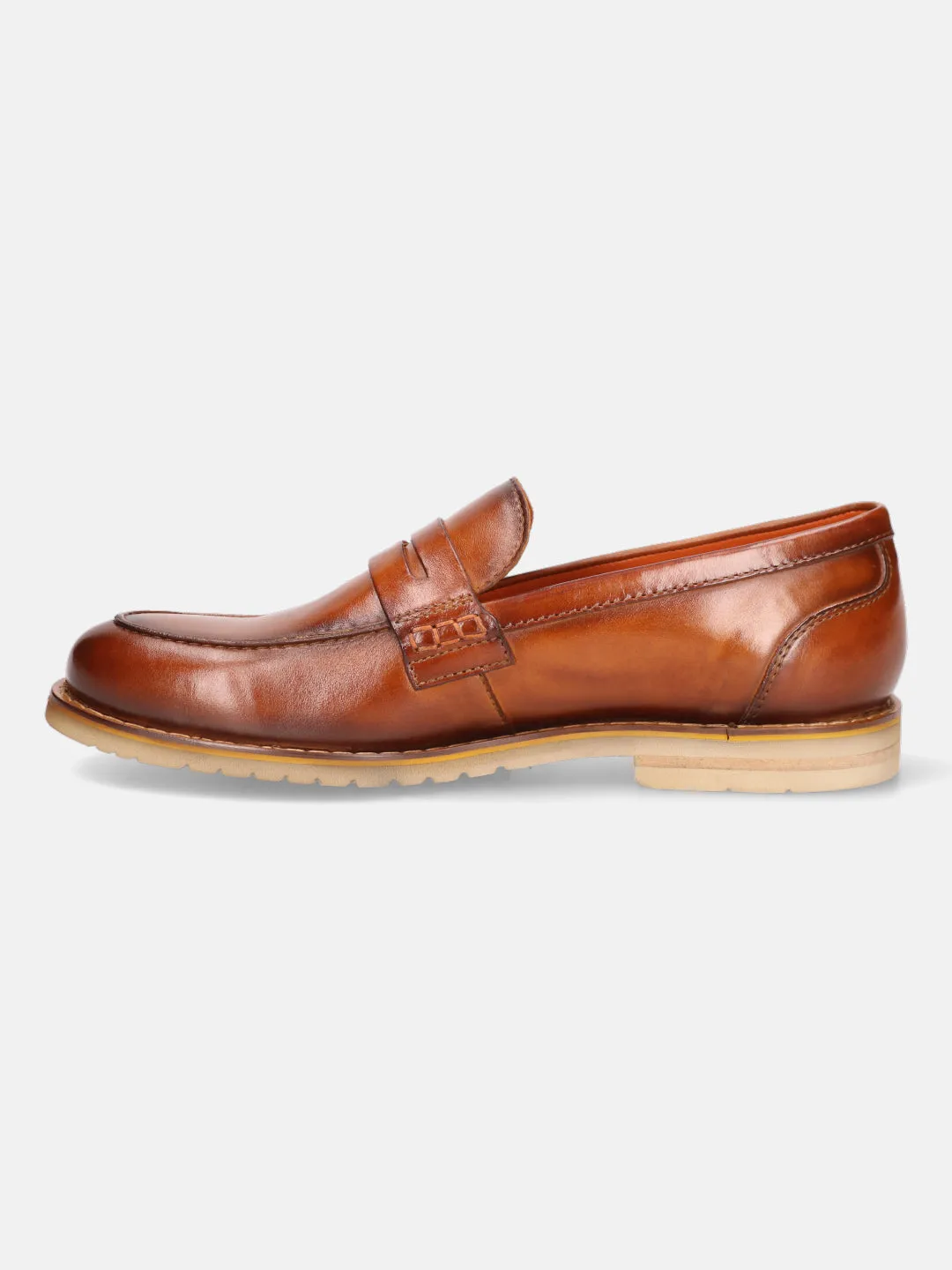 bugatti Cognac Premium Leather Loafers