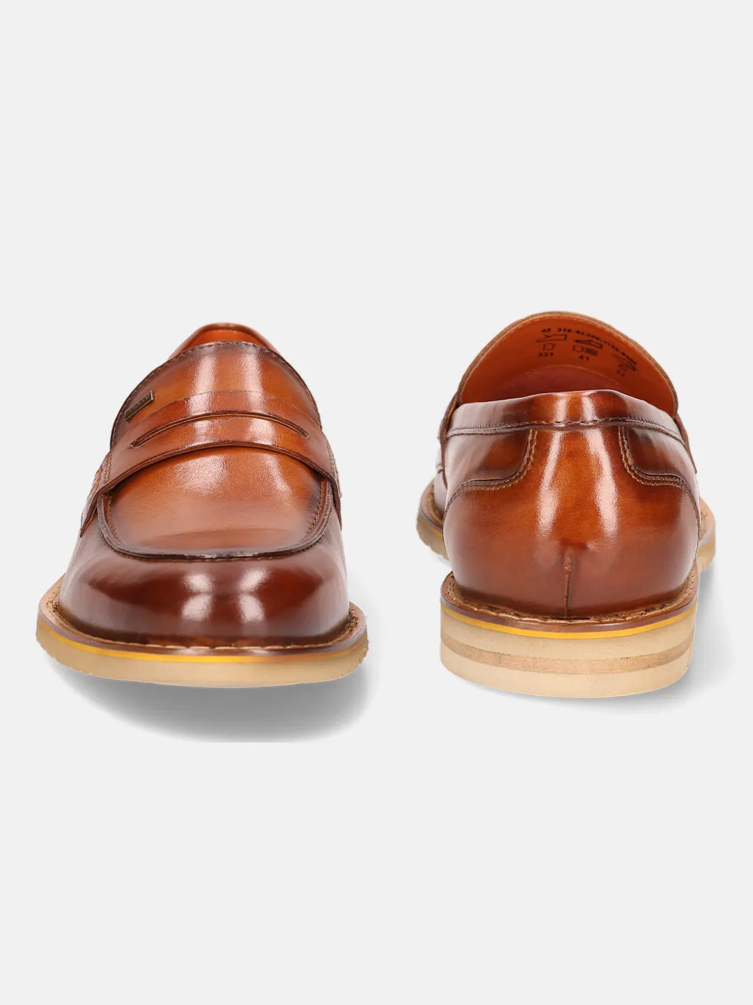 bugatti Cognac Premium Leather Loafers