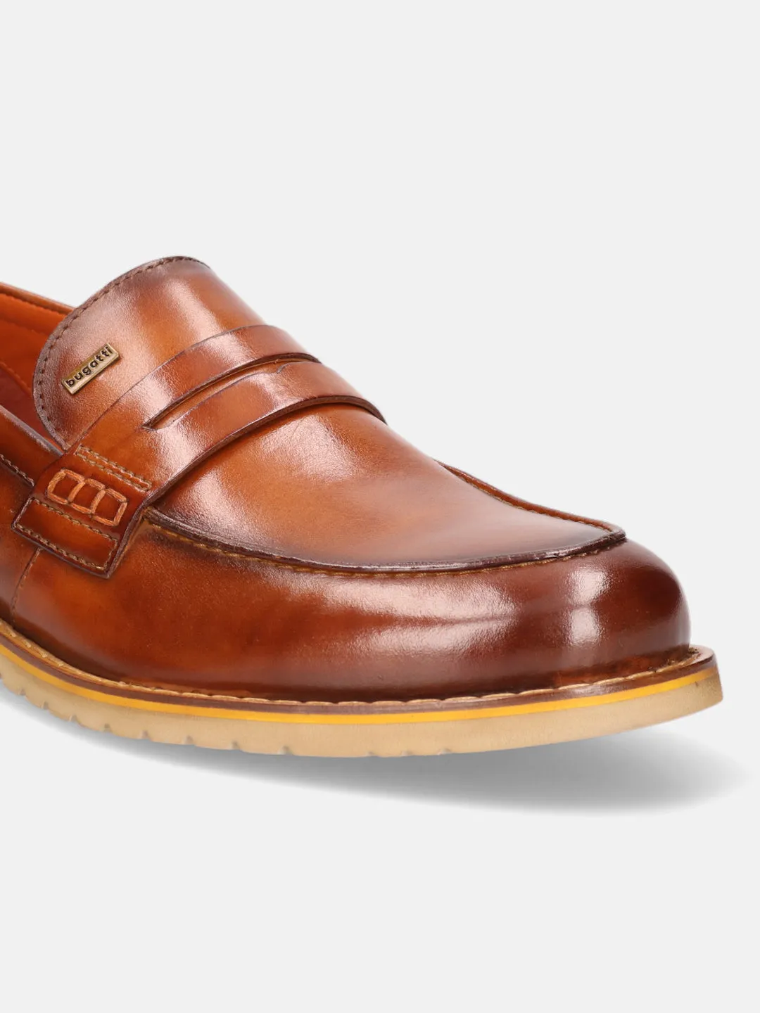 bugatti Cognac Premium Leather Loafers