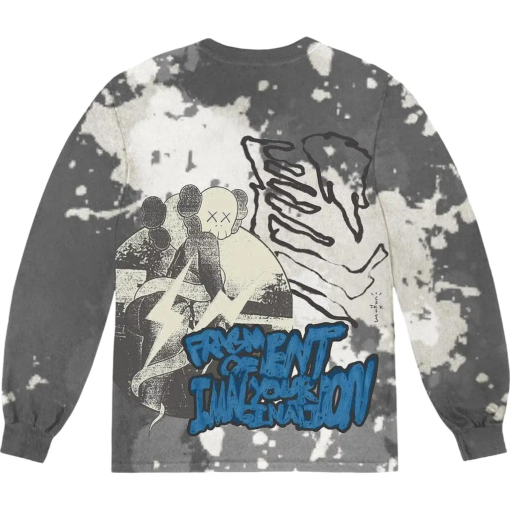 Cactus Jack by Travis Scott x KAWS For Fragment Long-Sleeve Tee 'Tie Dye' M