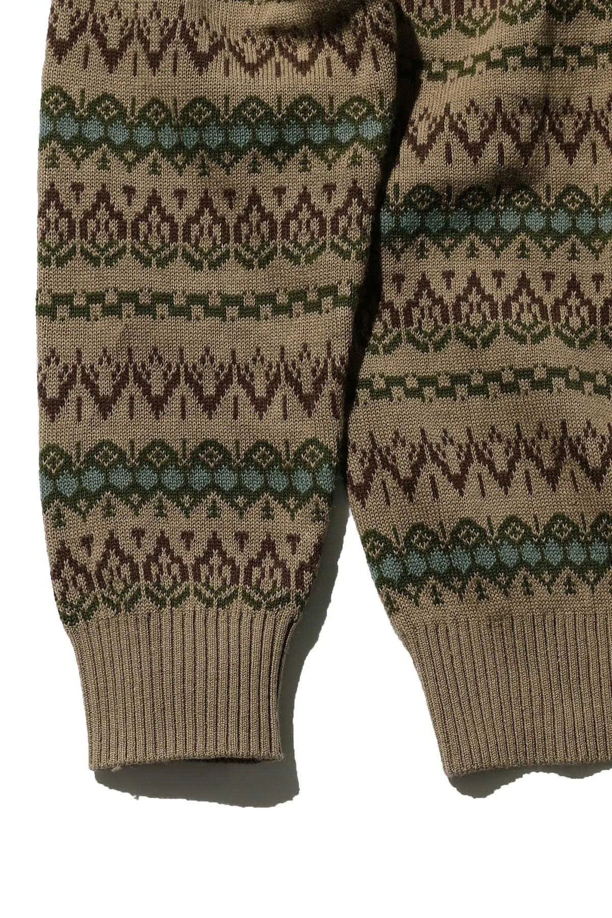 Cardigan Fair Isle Jacquard - Beige