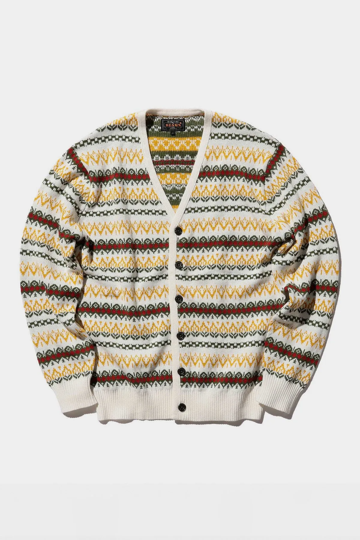 Cardigan Fair Isle Jacquard - Off White