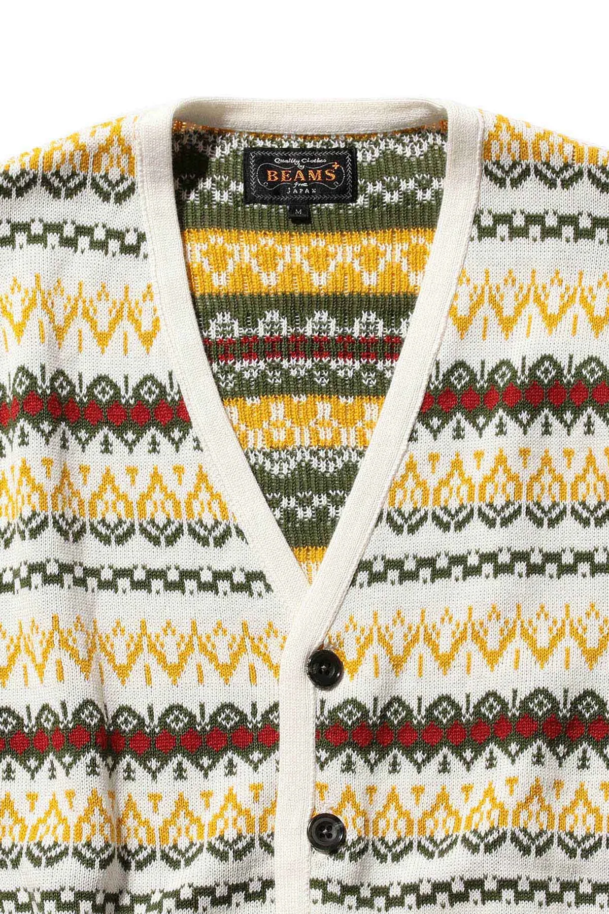 Cardigan Fair Isle Jacquard - Off White