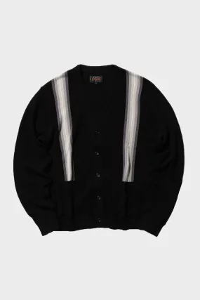 Cardigan Stripe Jacquard - Black