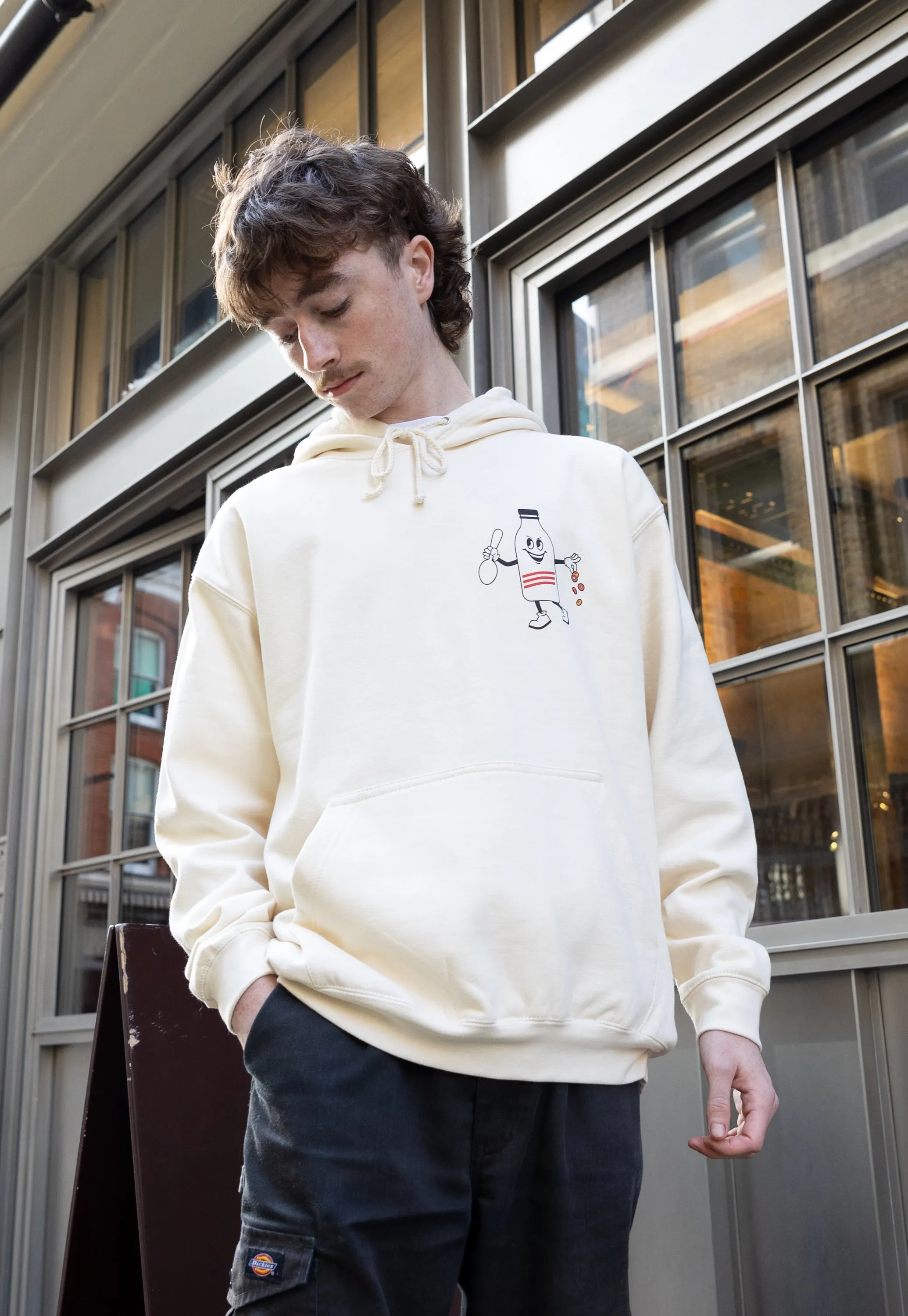 Cereal Killer Graphic Hoodie in Vanilla