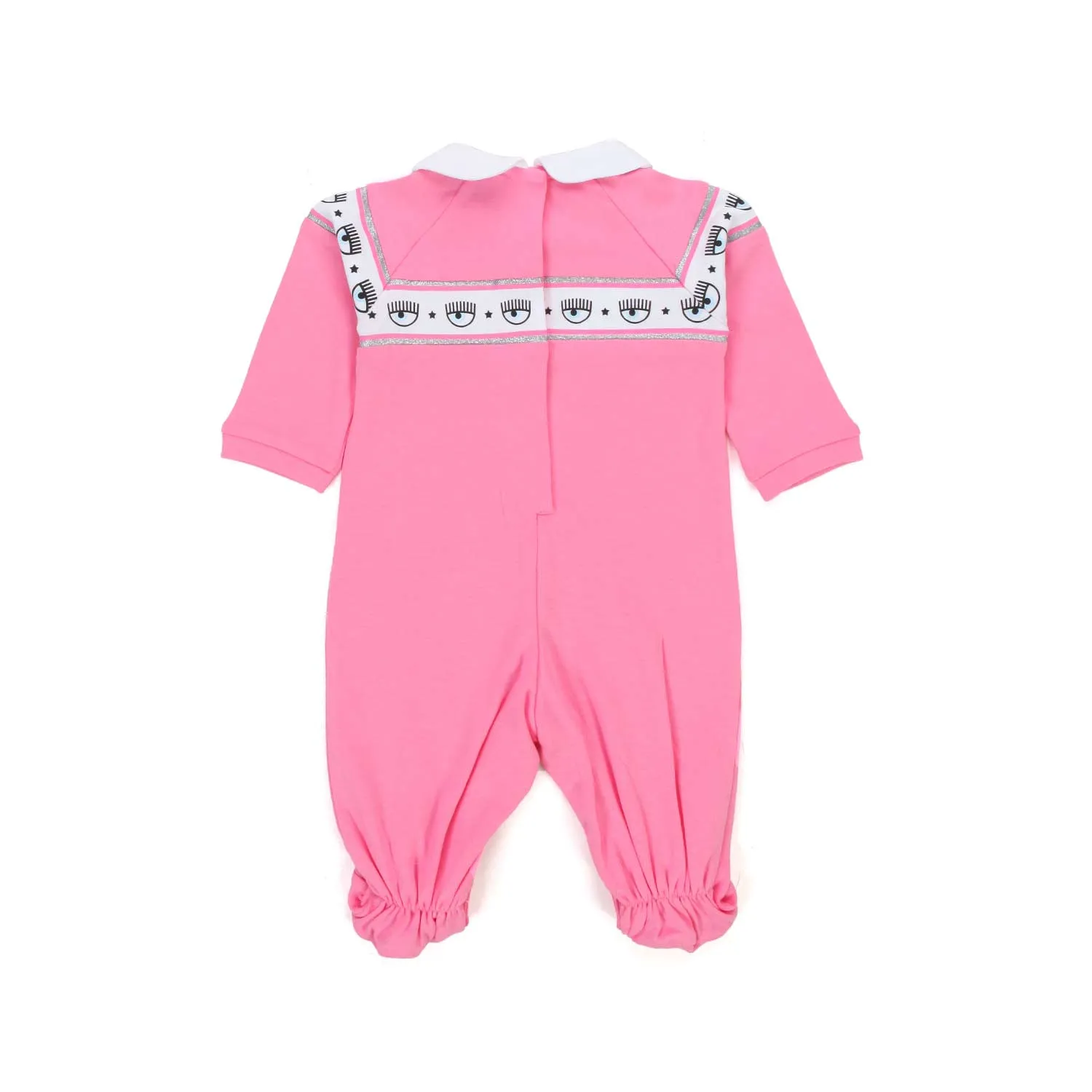 Chiara Ferragni Pink Logomania Romper For Baby