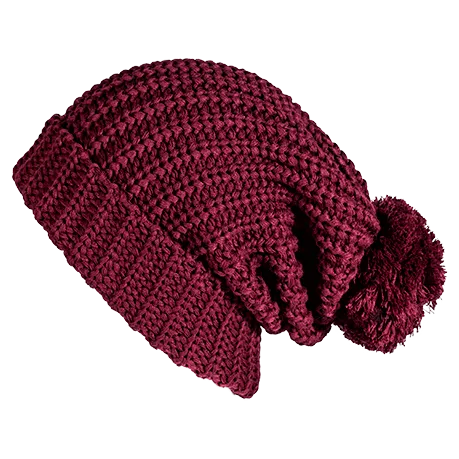 Chunk Knit Ribbed Pom Beanie