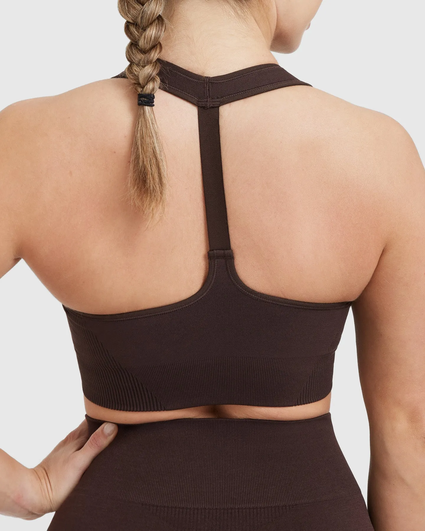 Classic Seamless 2.0 V-Neck Bralette | 70% Cocoa Marl