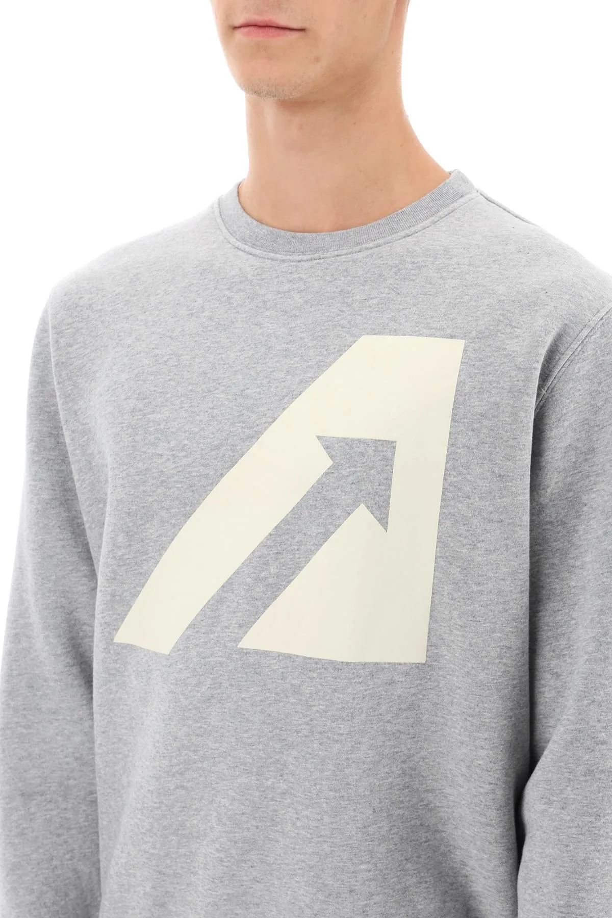 Crew Neck Sweatshirt With Logo Print