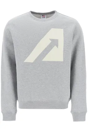 Crew Neck Sweatshirt With Logo Print