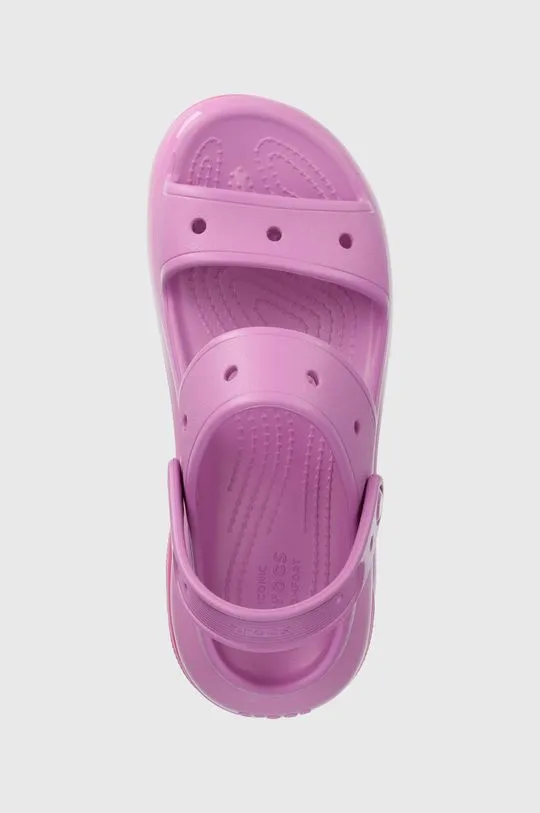 Crocs sliders Classic Mega Crush Sandal women's violet color 207989