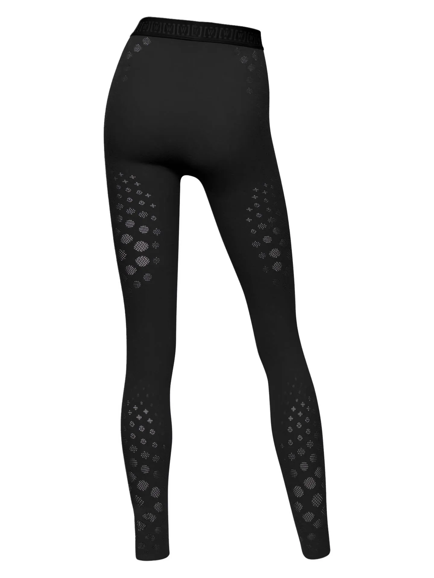 Dots Illusion Net Leggings - BLACK