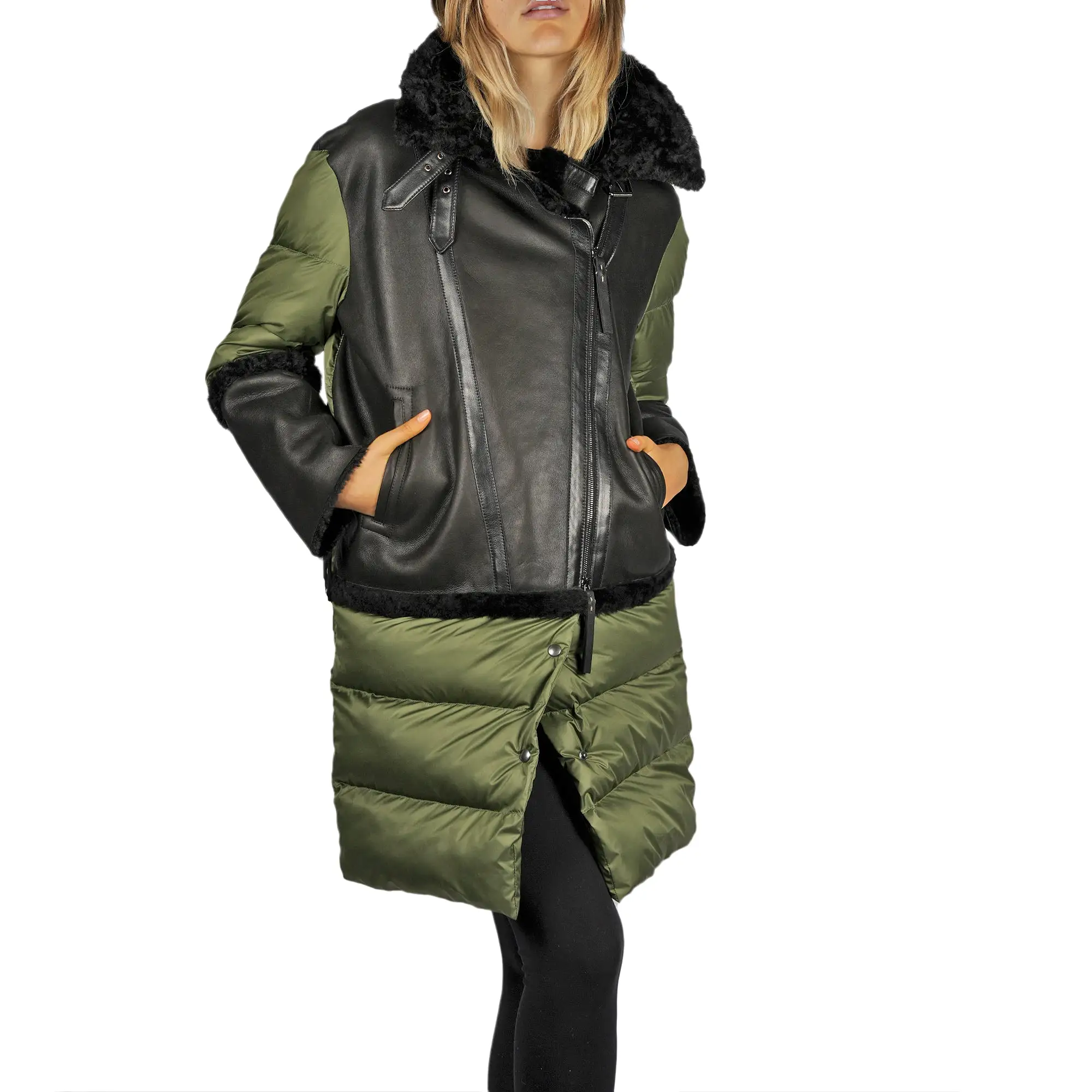 Down-Filled Coat Pacaja Black / Green