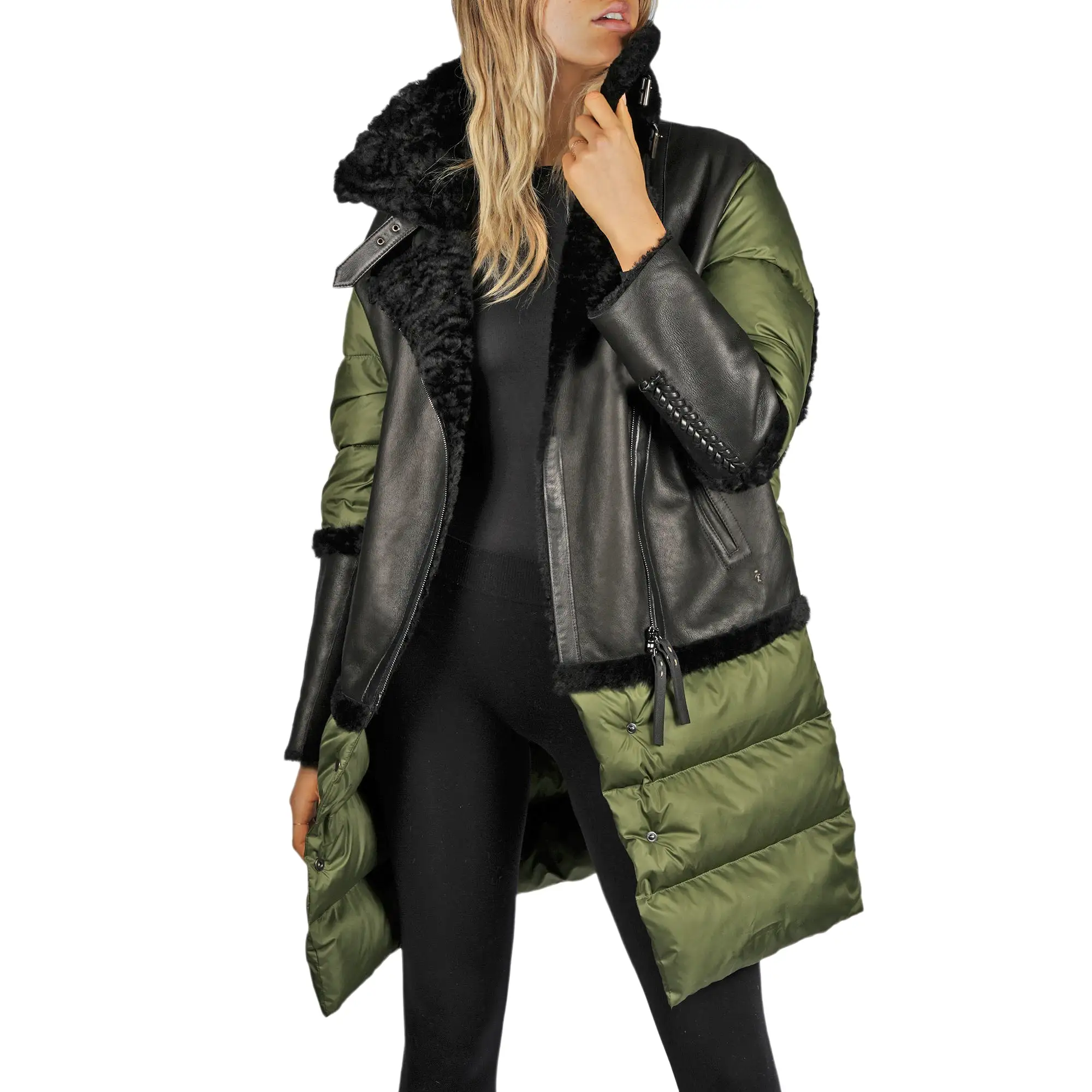 Down-Filled Coat Pacaja Black / Green