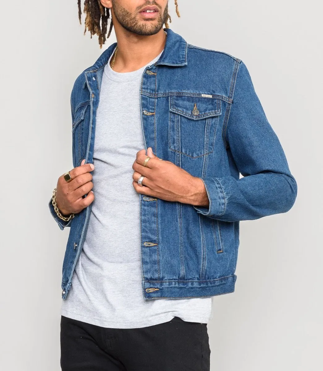 Duke Western Denim Trucker Jacket Stonewash Blue