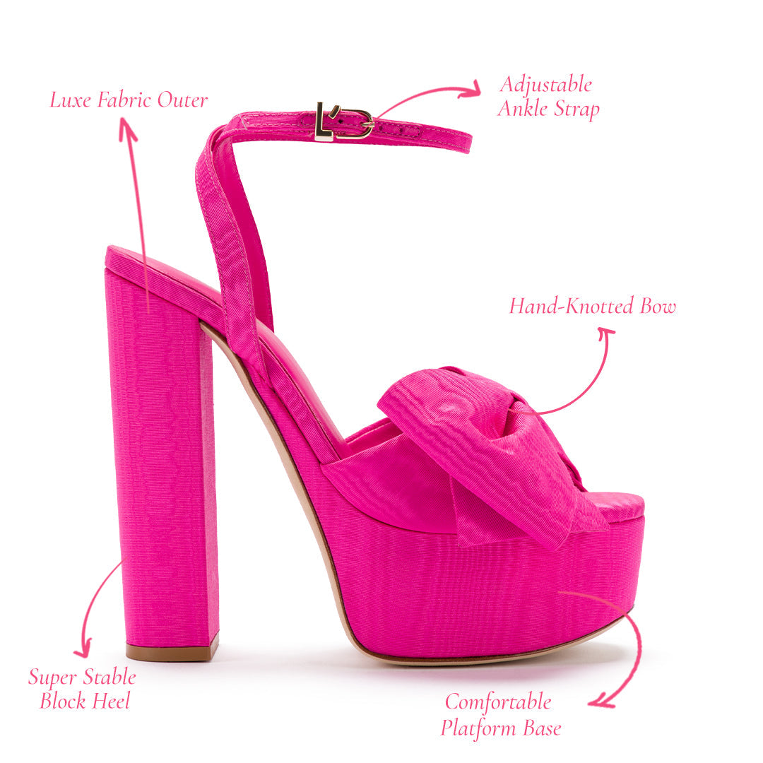 Elle Platform Sandal In Magenta Fabric