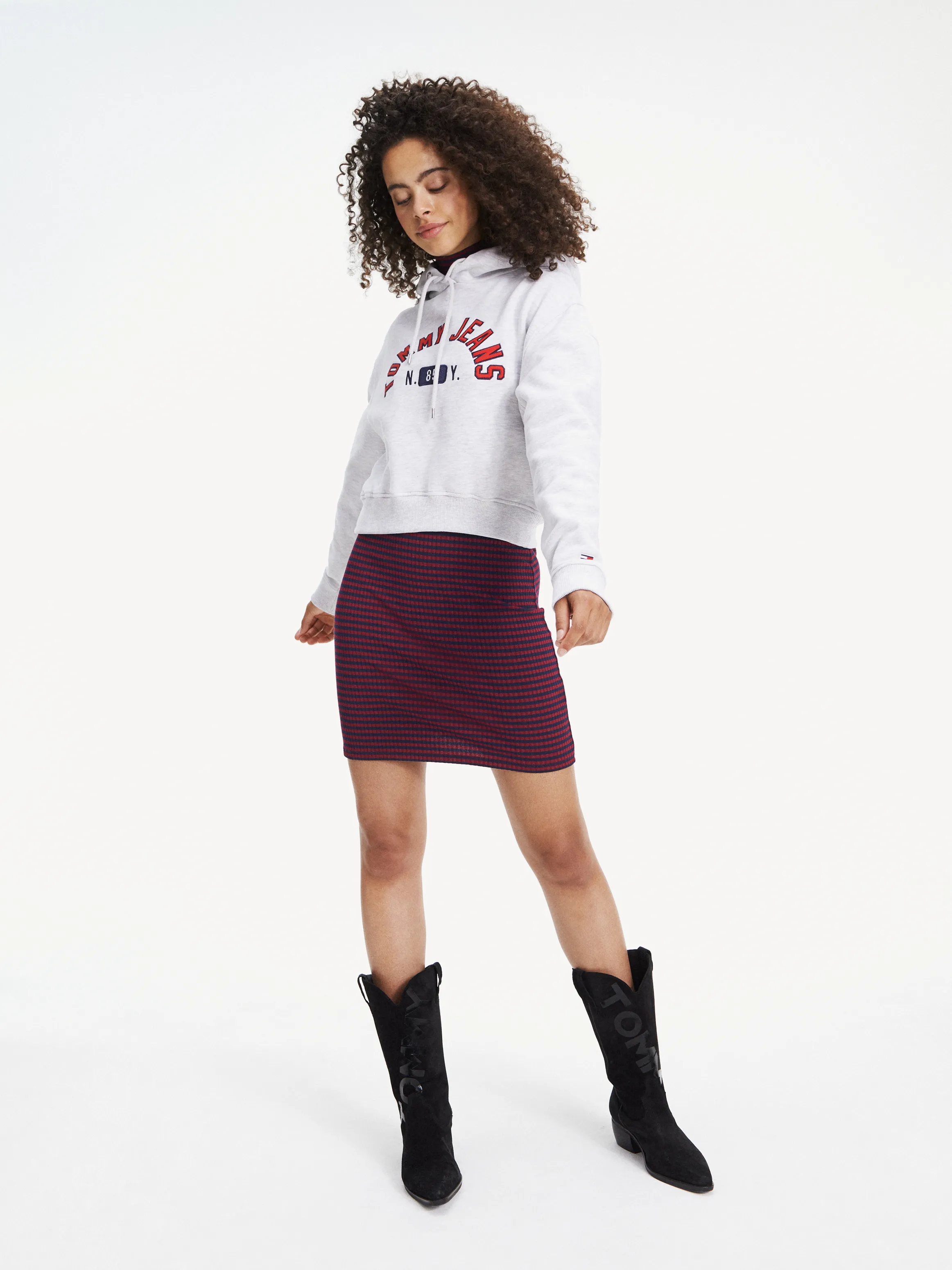 Embroidered Logo Cropped Hoodies | Hoodies | Tommy Hilfiger