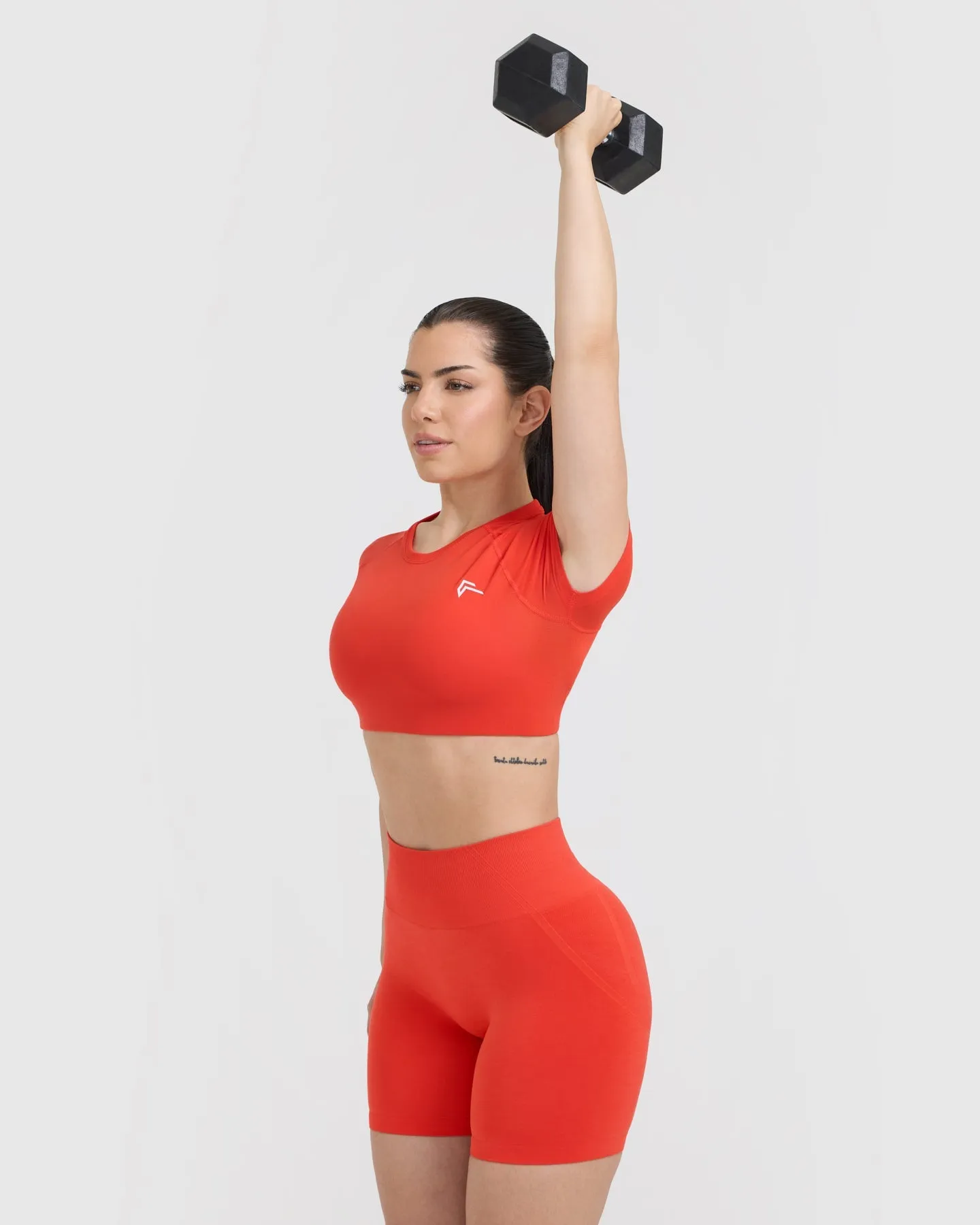 Go To Seamless Fitted Crop Top | Charged Orange