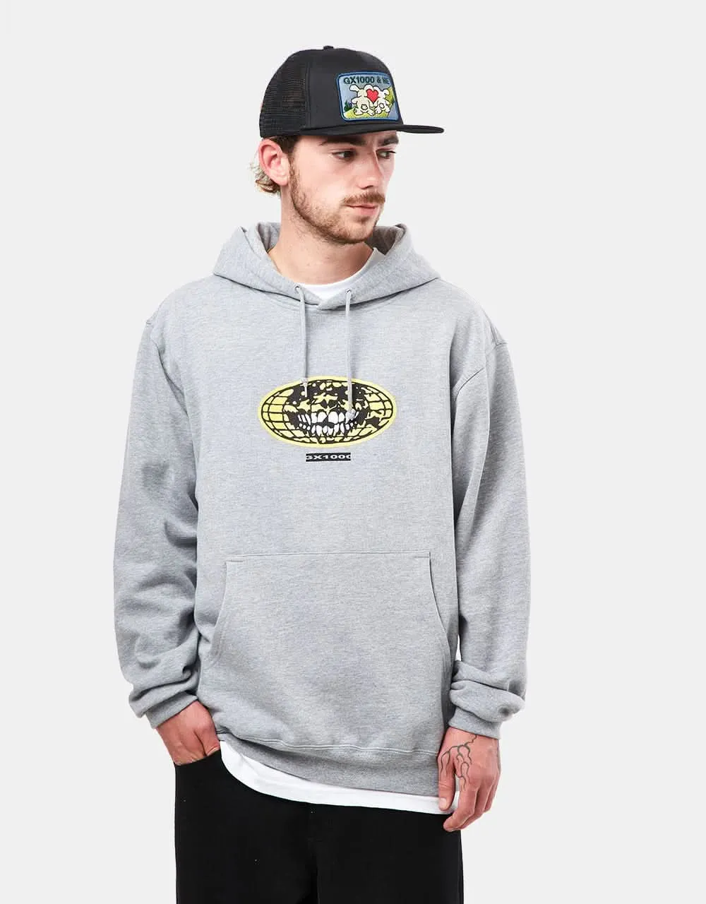 GX1000 Evil World Pullover Hoodie - Heather Grey