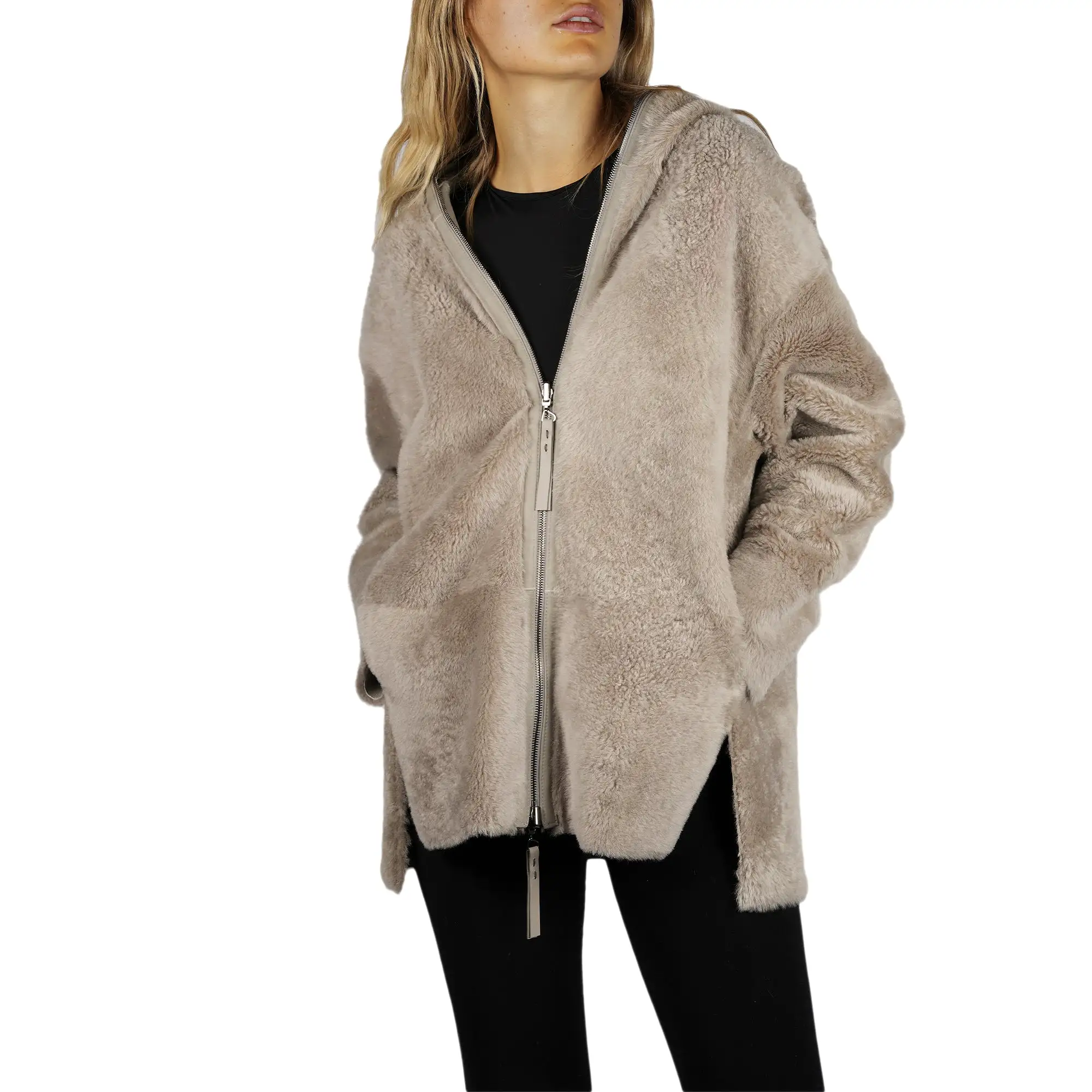 Hoodie Shearling Jacket Pacaja Grey