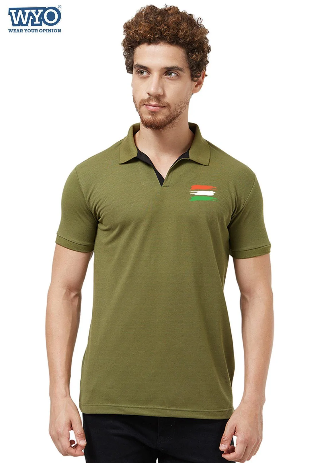 Indian Flag Basic PQ Polo T-Shirt