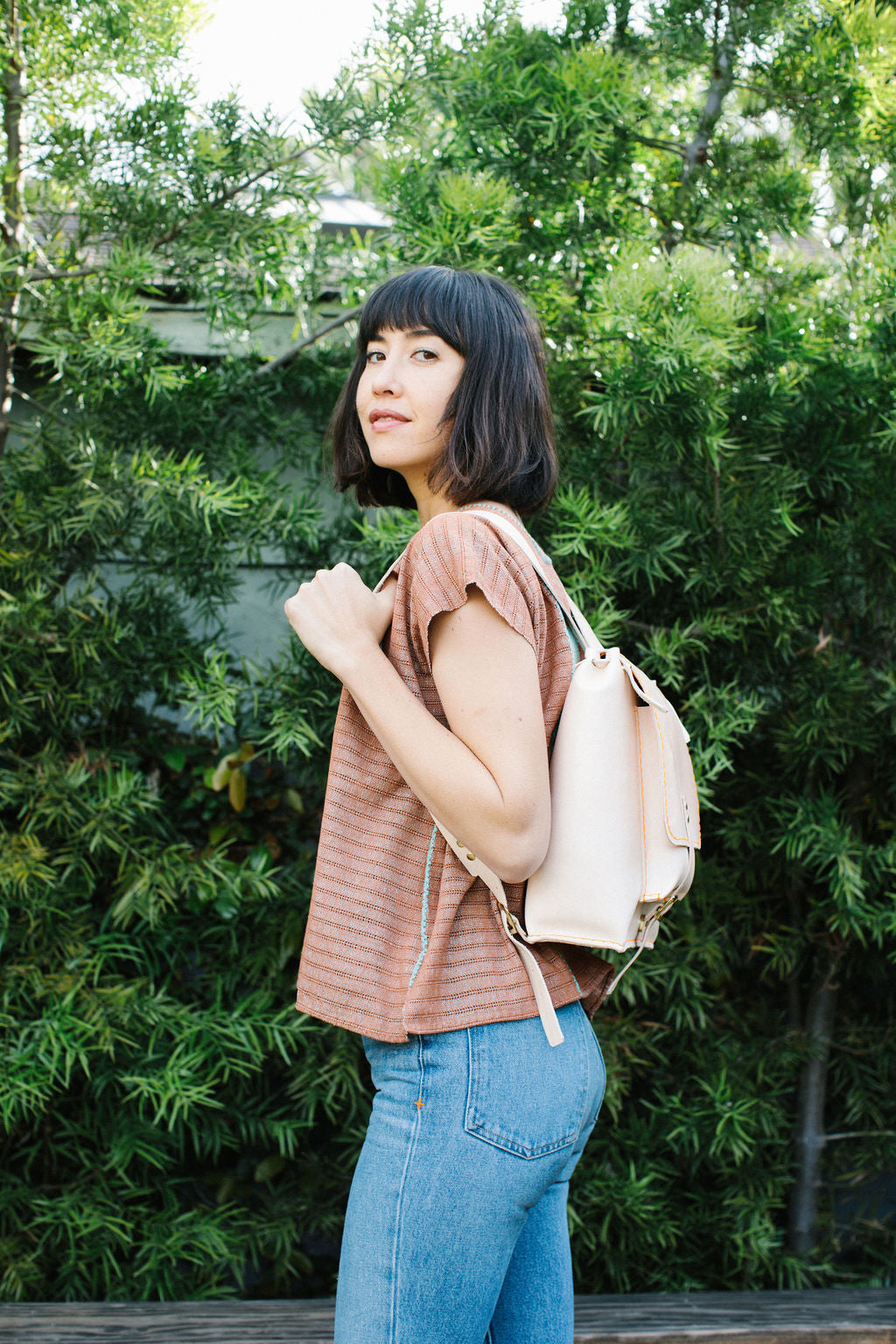 ISA LEATHER BACKPACK // NATURAL