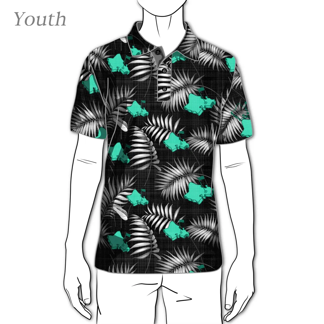 It's About Time Manoa - OGA Youth Polo -  Black Green