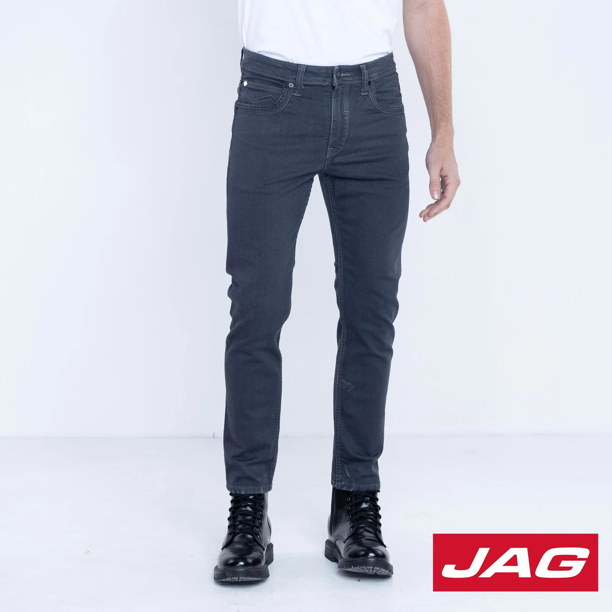 Jag Black Men's Cropped Skinny Jeans in One Wash