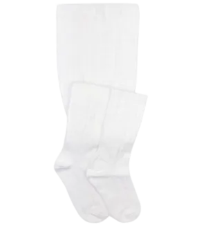 Jefferies Socks Classic Cable Tights - White